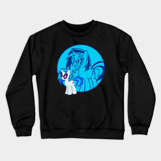 Vinyl Scratch - (DJ PON3) Crewneck Sweatshirt by Brony Designs